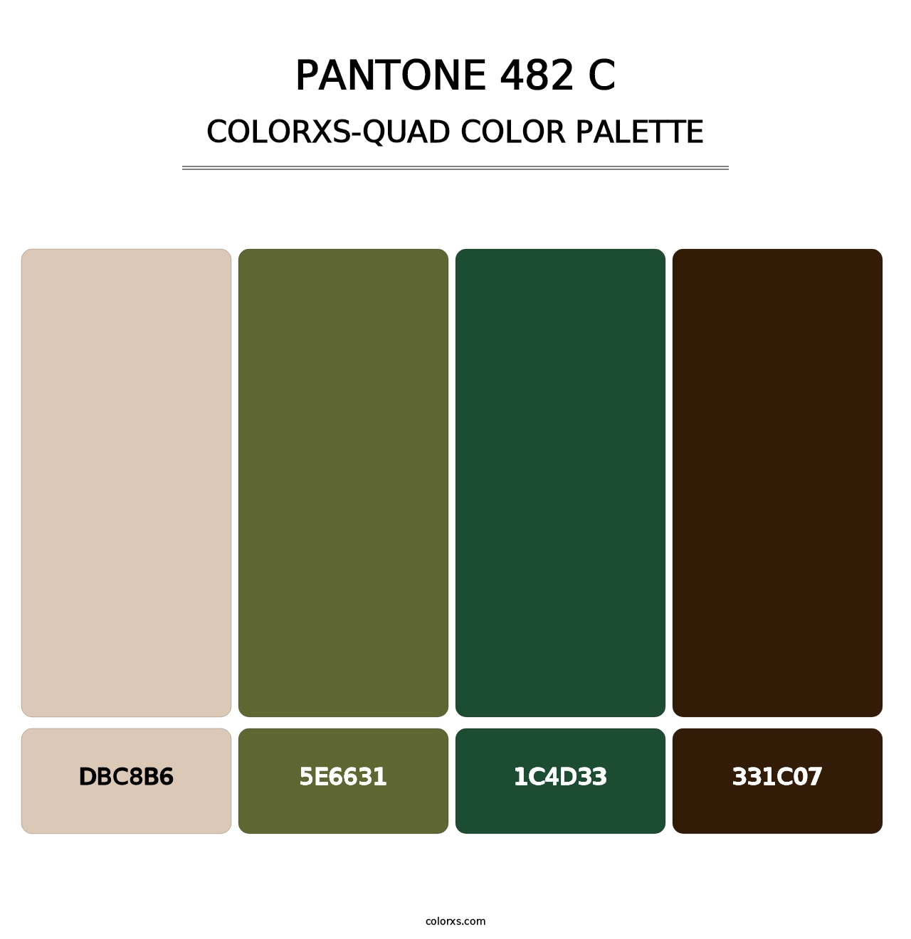PANTONE 482 C - Colorxs Quad Palette
