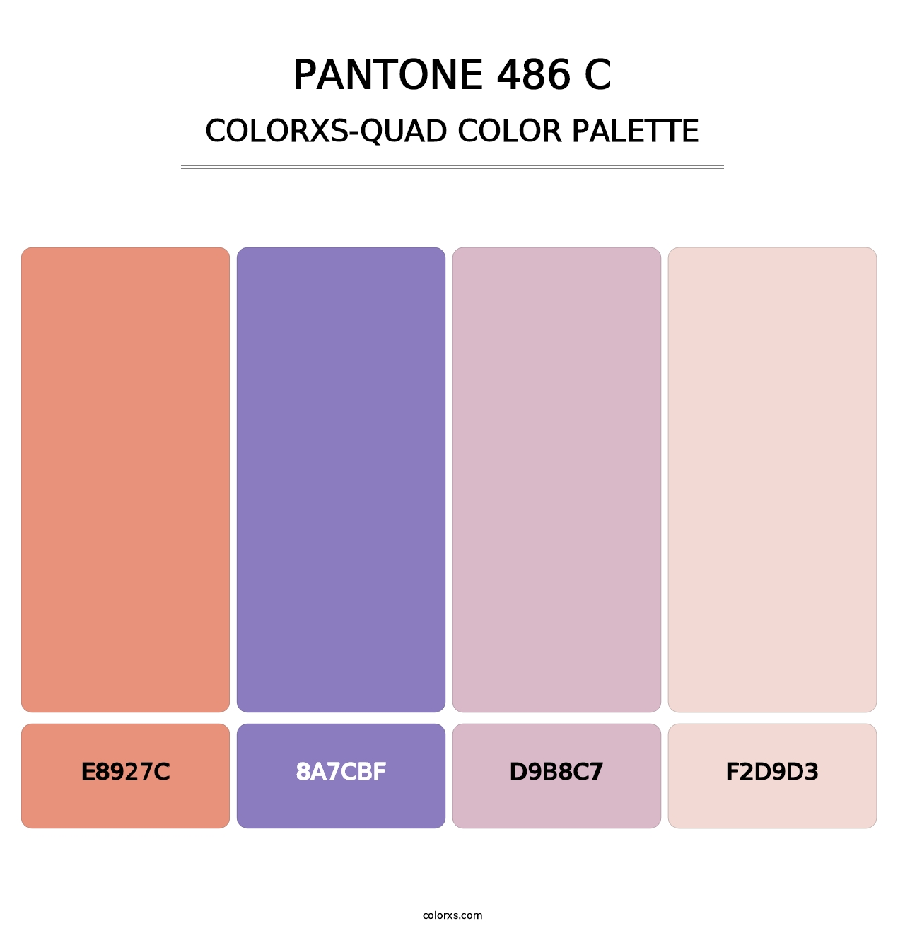 PANTONE 486 C - Colorxs Quad Palette