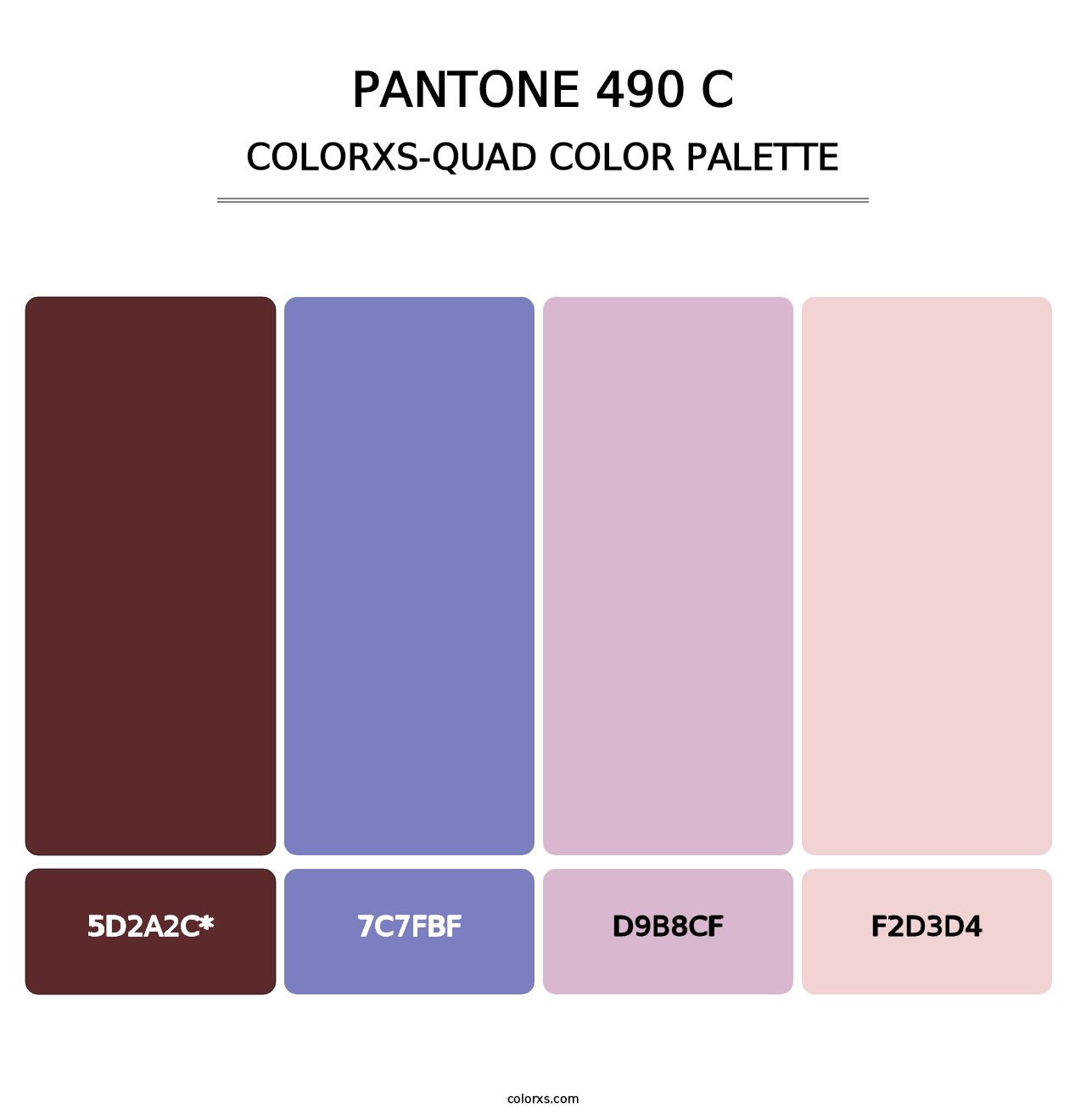 PANTONE 490 C - Colorxs Quad Palette