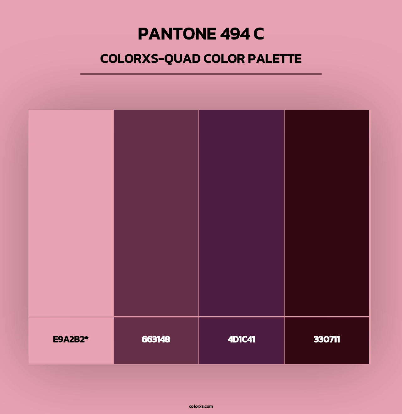 PANTONE 494 C - Colorxs Quad Palette