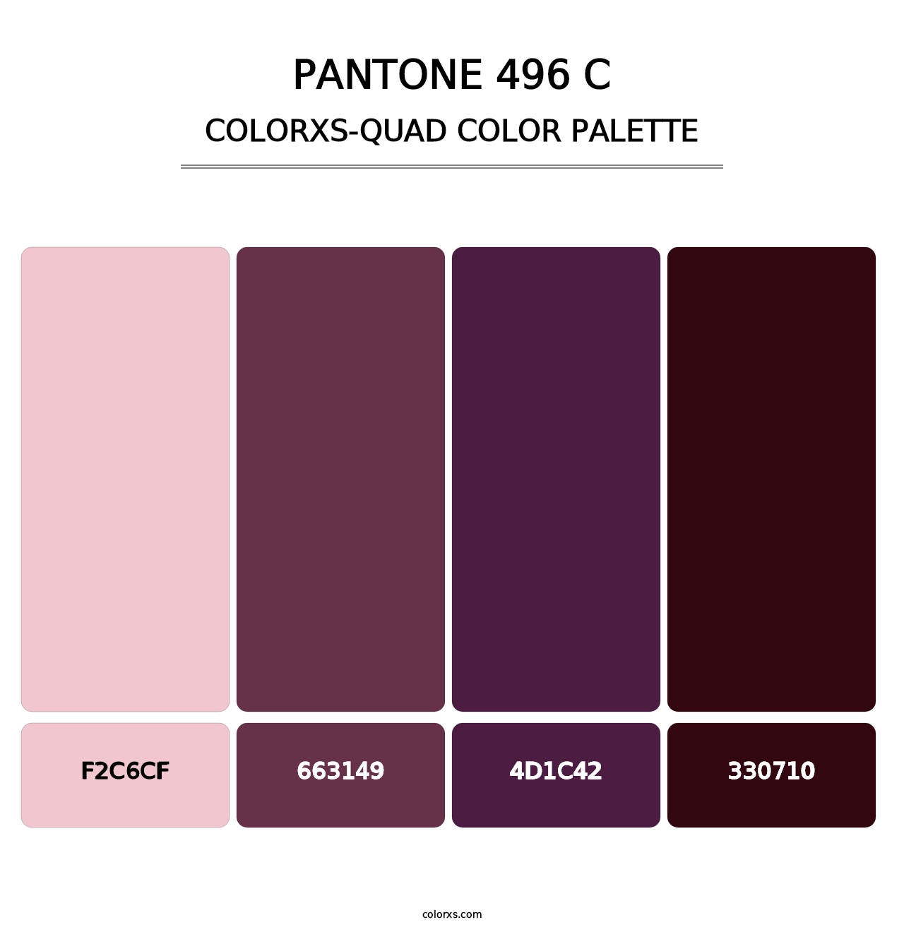 PANTONE 496 C - Colorxs Quad Palette