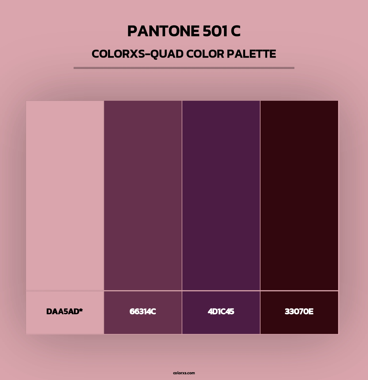 PANTONE 501 C - Colorxs Quad Palette