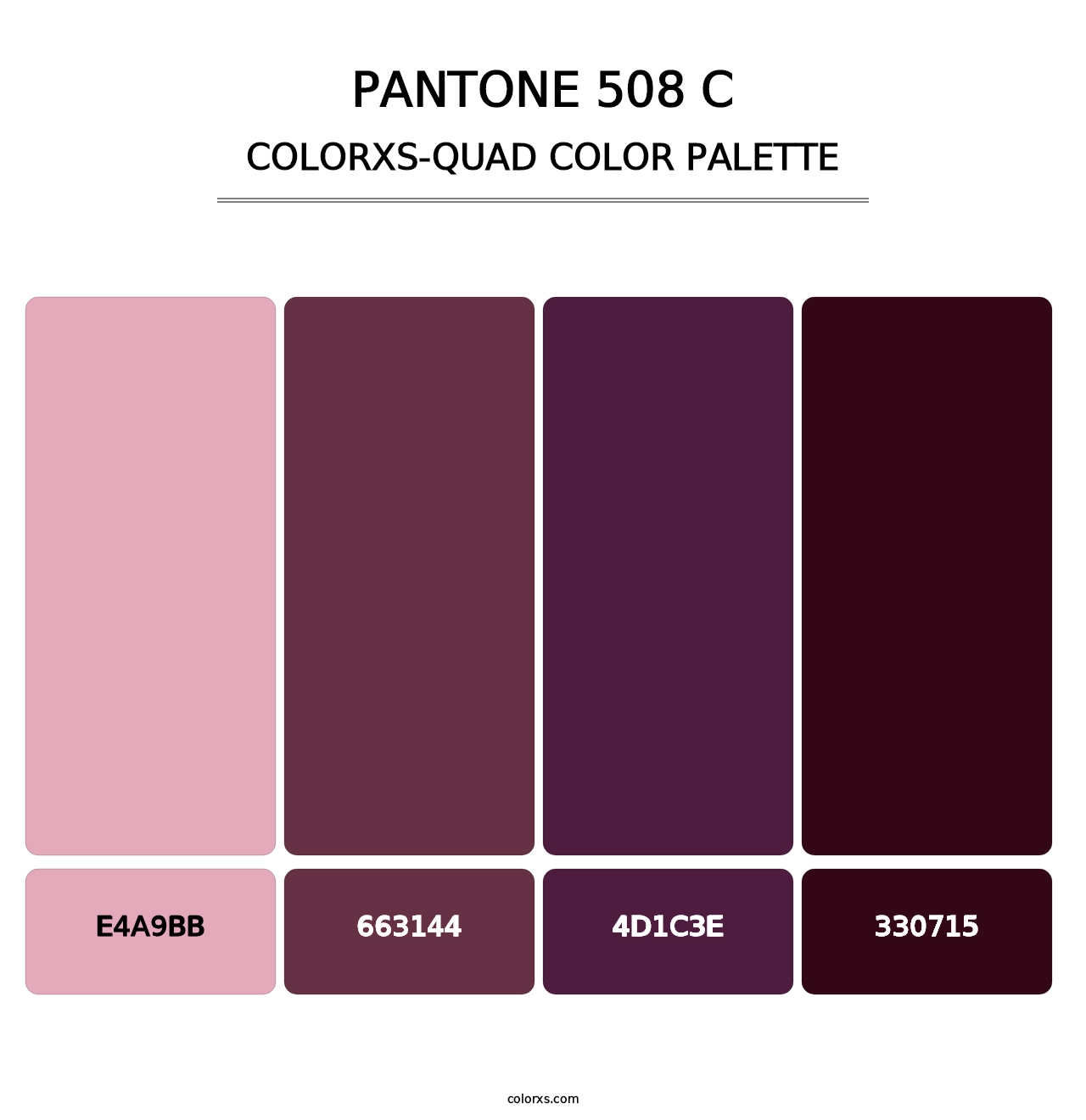 PANTONE 508 C - Colorxs Quad Palette