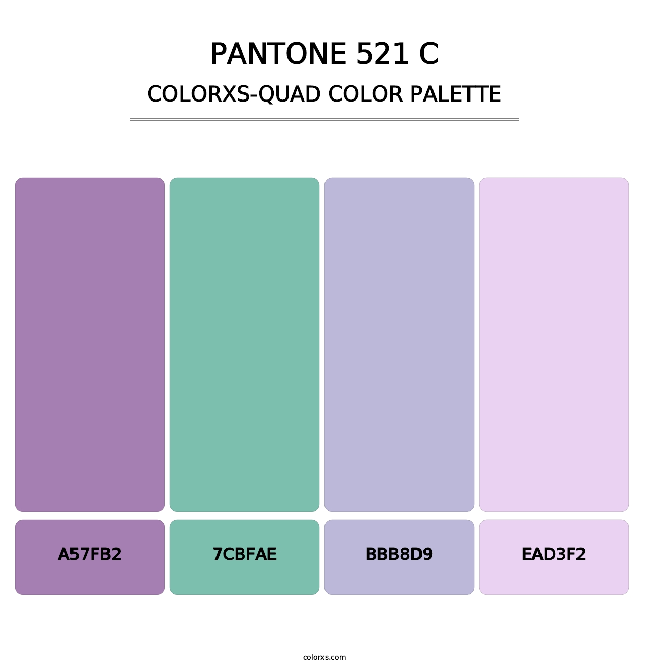 PANTONE 521 C - Colorxs Quad Palette