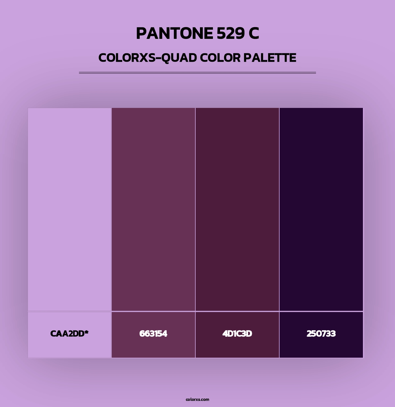 PANTONE 529 C - Colorxs Quad Palette