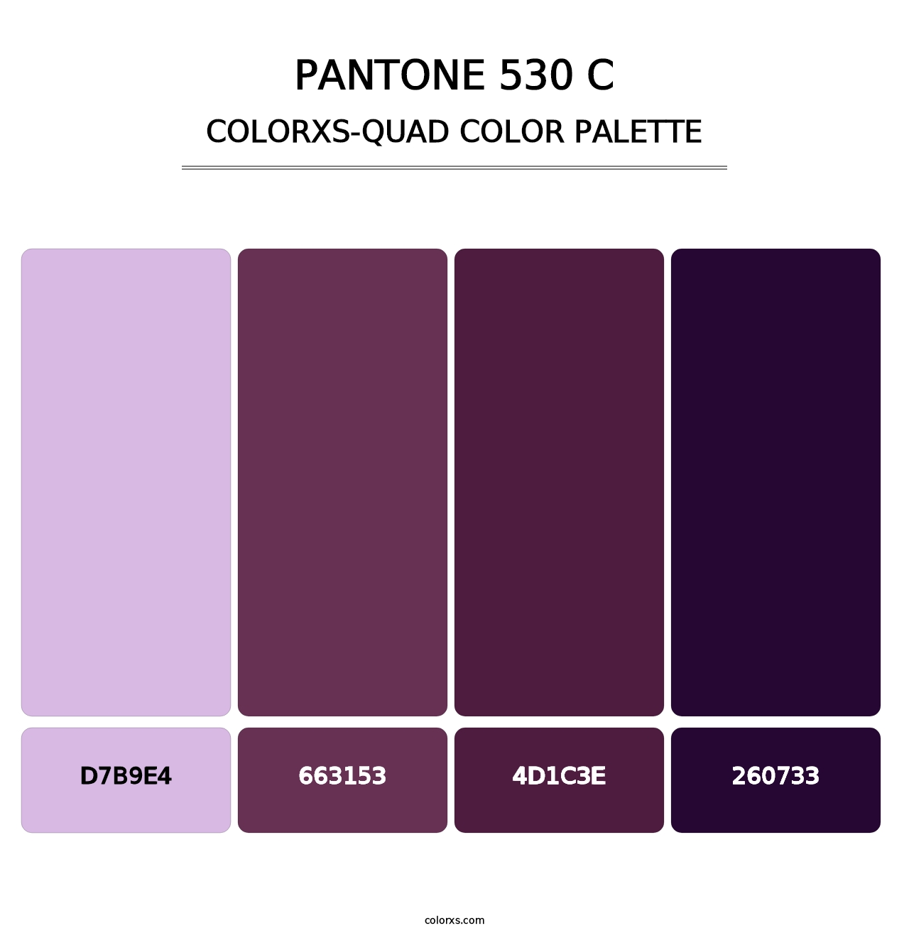 PANTONE 530 C - Colorxs Quad Palette