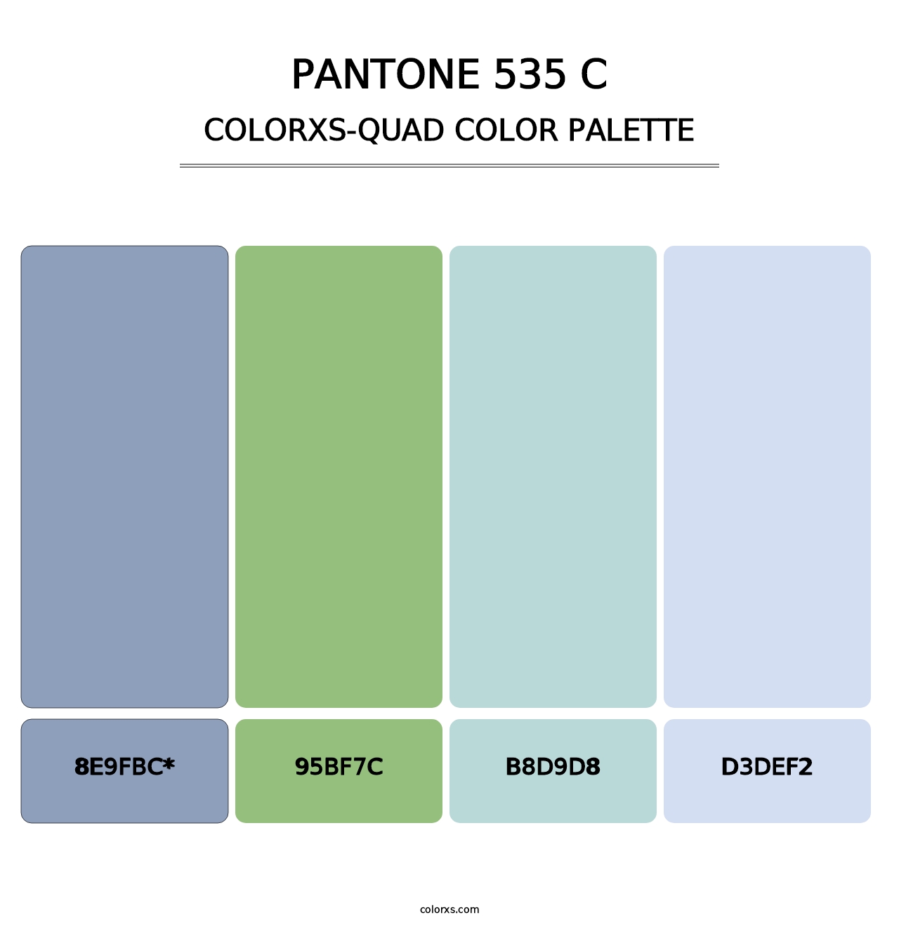 PANTONE 535 C - Colorxs Quad Palette