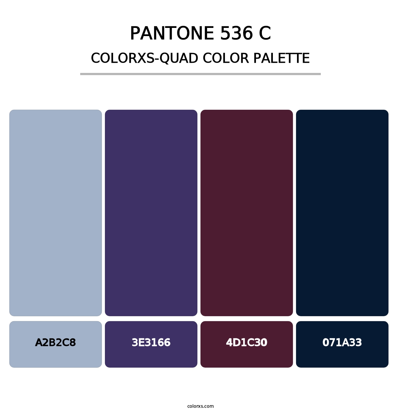PANTONE 536 C - Colorxs Quad Palette