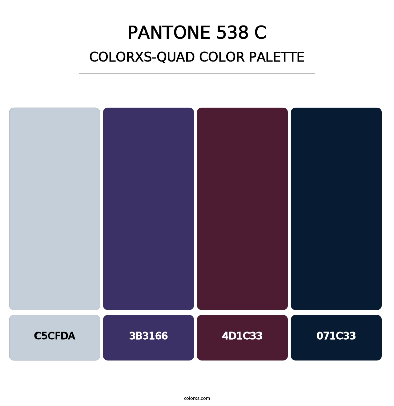 PANTONE 538 C - Colorxs Quad Palette