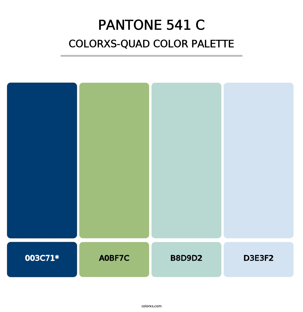 PANTONE 541 C - Colorxs Quad Palette