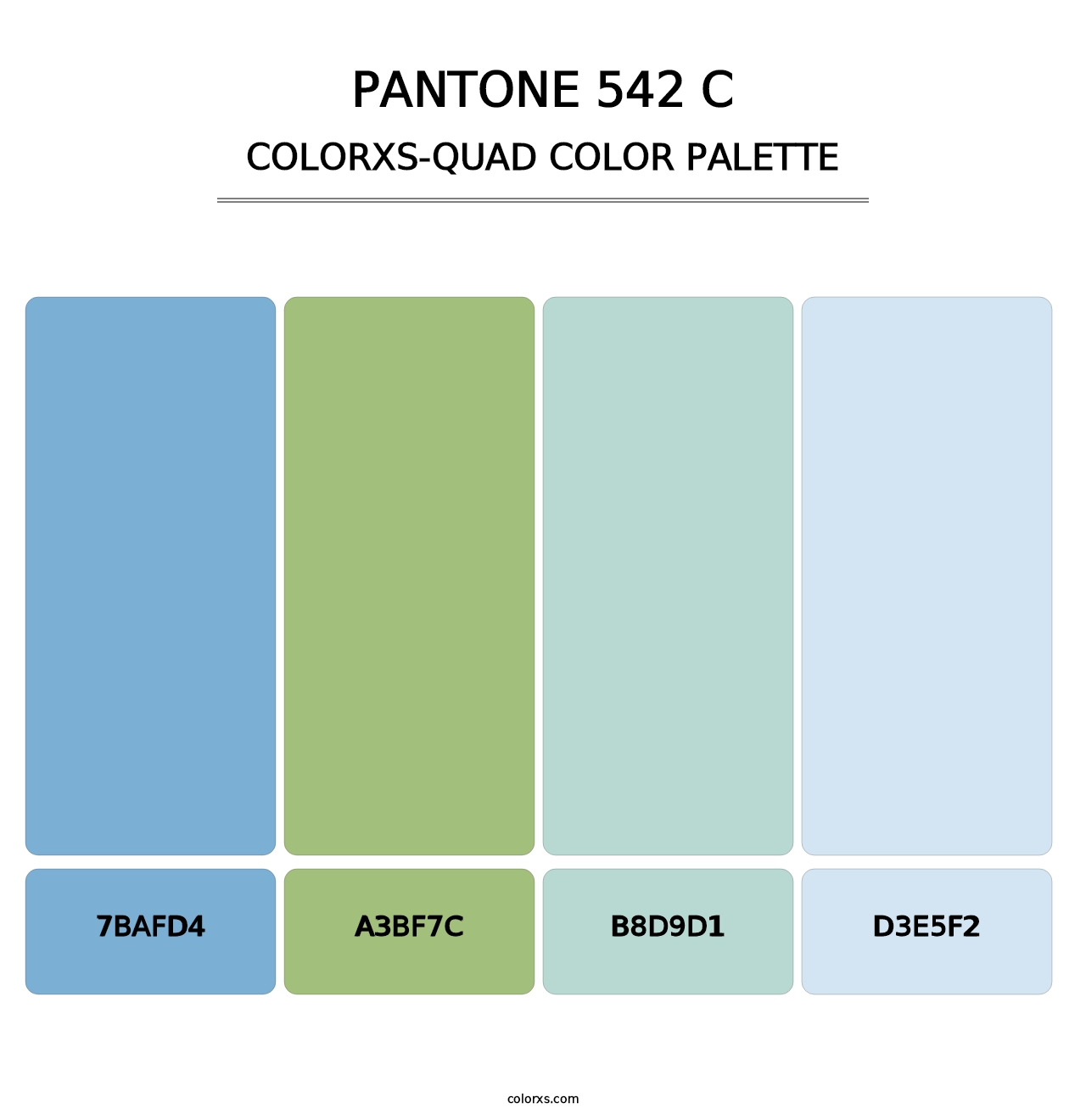 PANTONE 542 C - Colorxs Quad Palette