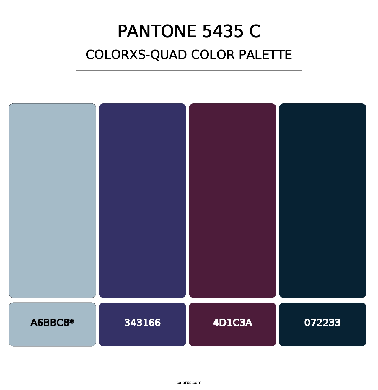 PANTONE 5435 C - Colorxs Quad Palette