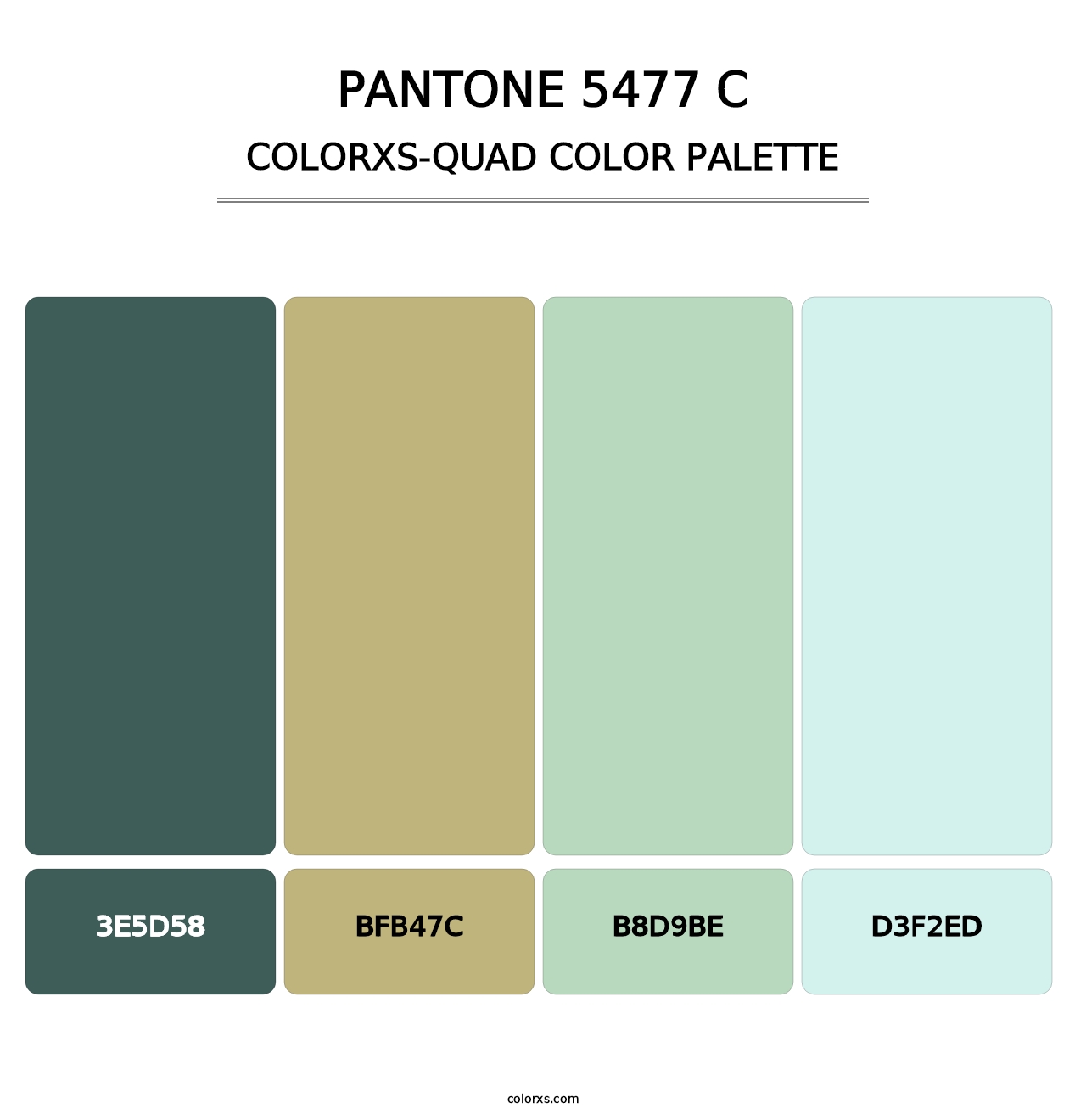 PANTONE 5477 C - Colorxs Quad Palette