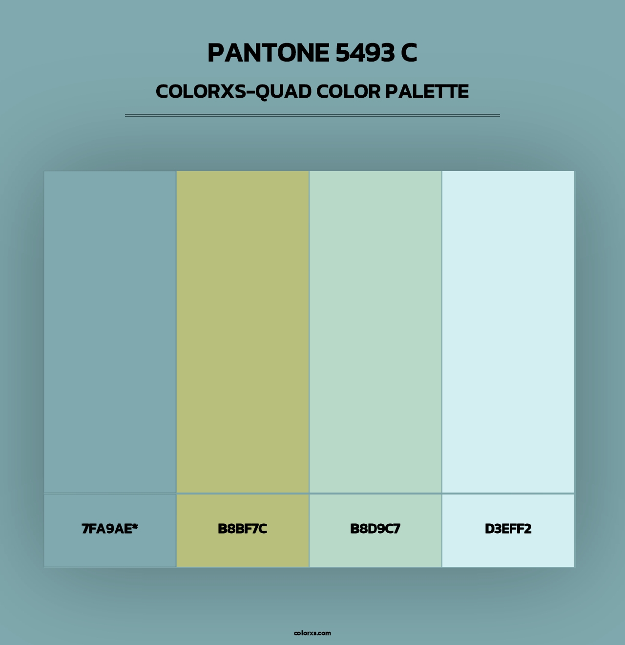 PANTONE 5493 C - Colorxs Quad Palette