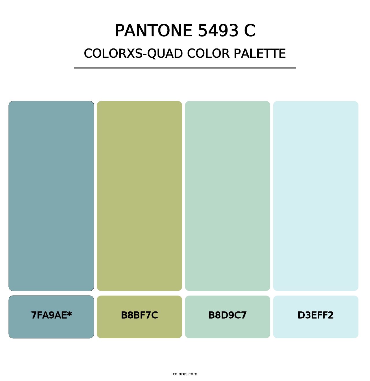 PANTONE 5493 C - Colorxs Quad Palette