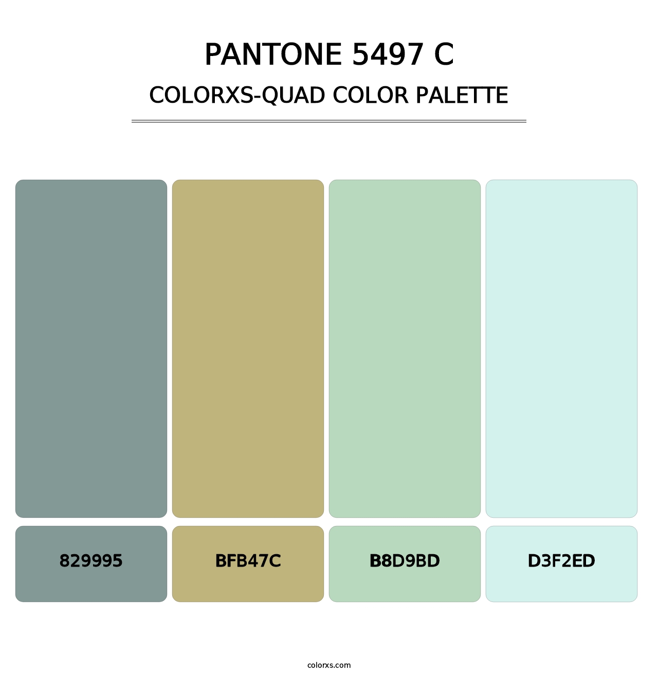 PANTONE 5497 C - Colorxs Quad Palette