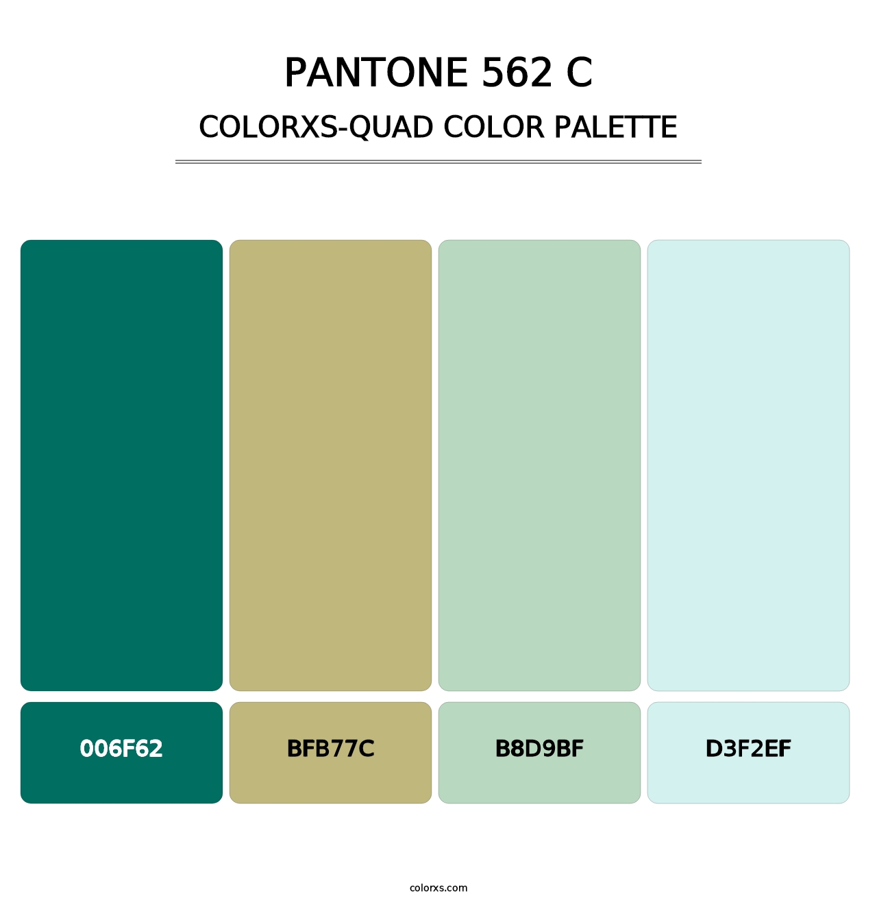 PANTONE 562 C - Colorxs Quad Palette