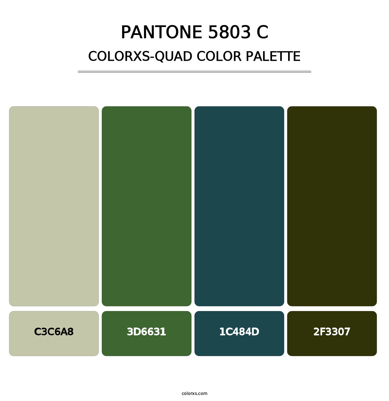PANTONE 5803 C - Colorxs Quad Palette