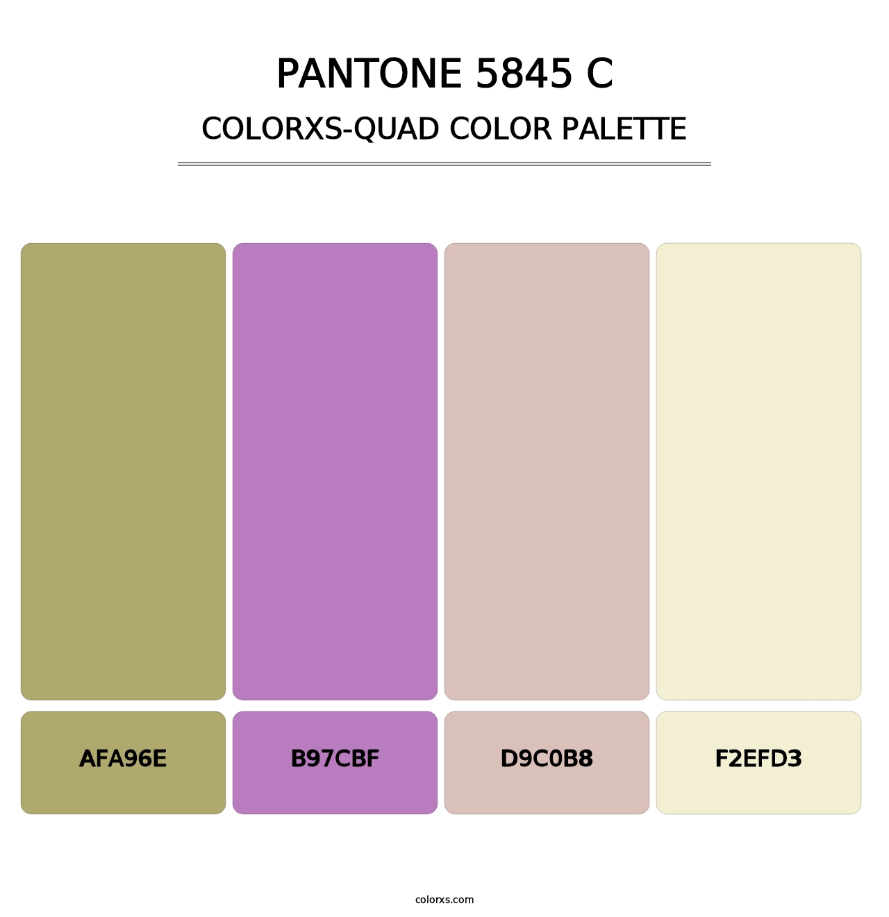 PANTONE 5845 C - Colorxs Quad Palette
