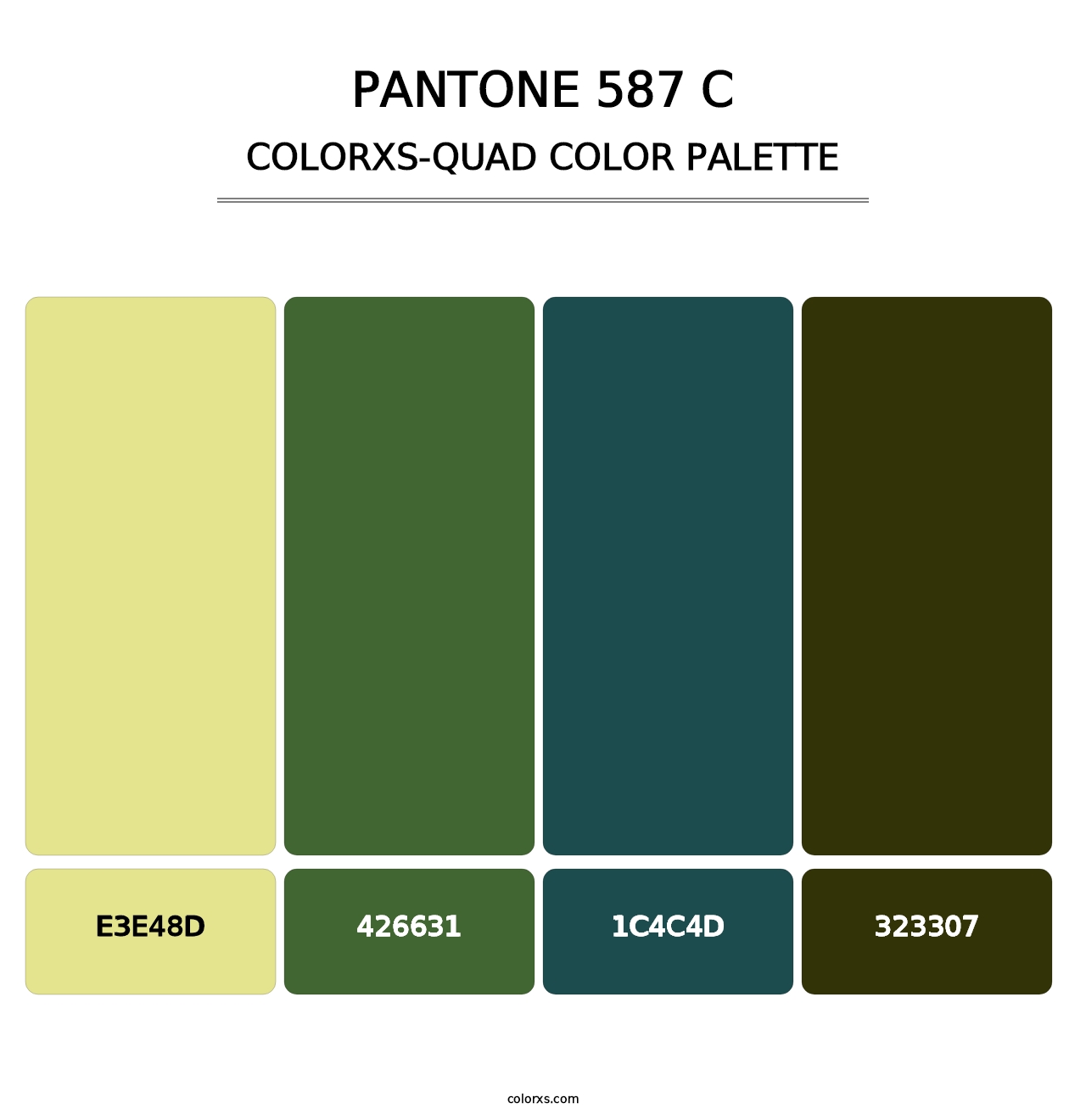PANTONE 587 C - Colorxs Quad Palette