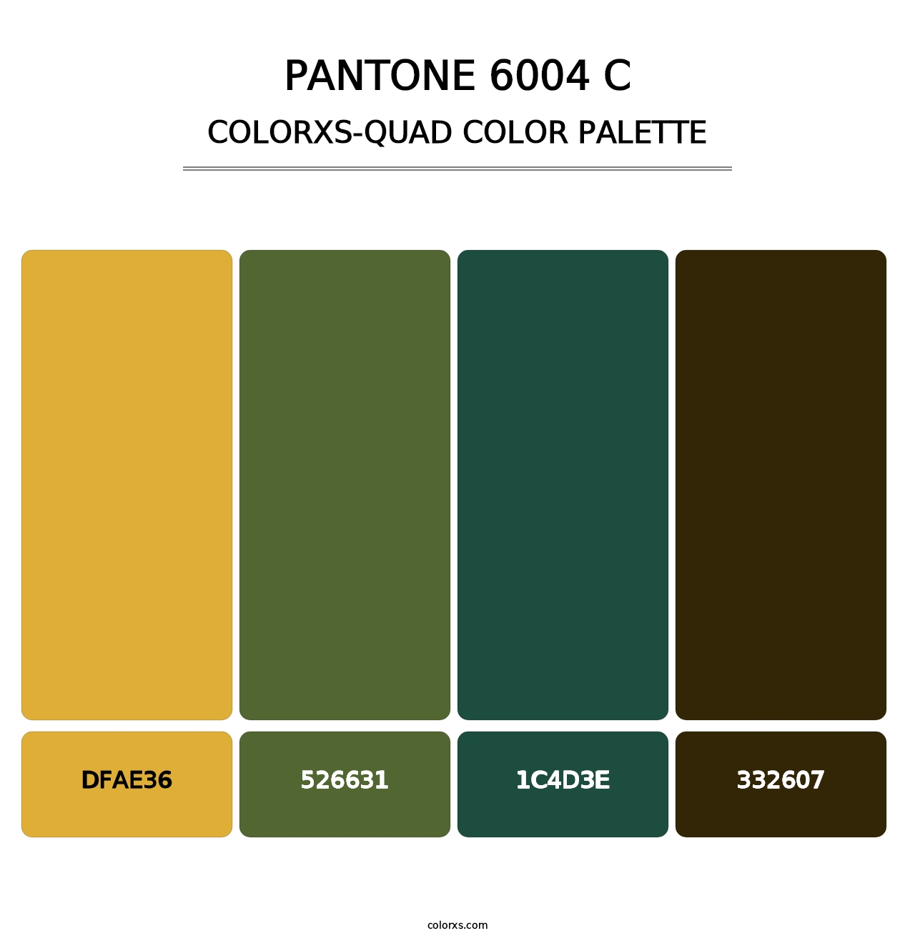 PANTONE 6004 C - Colorxs Quad Palette