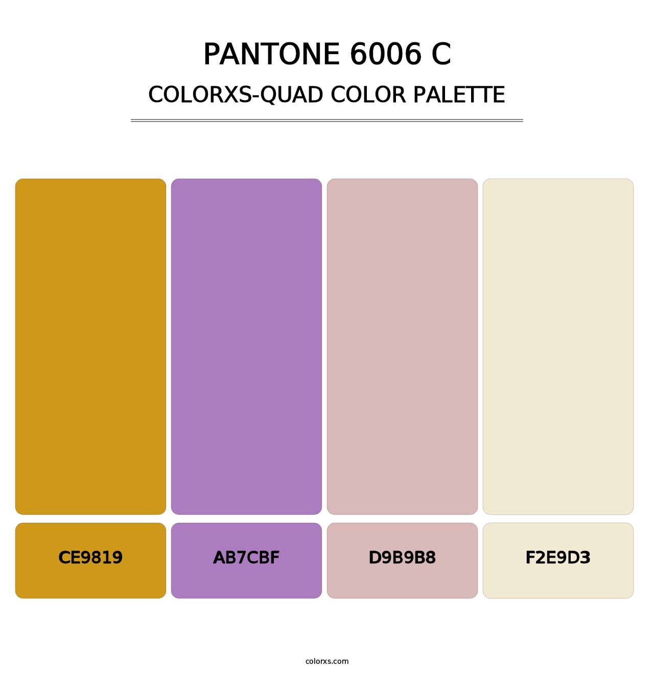 PANTONE 6006 C - Colorxs Quad Palette