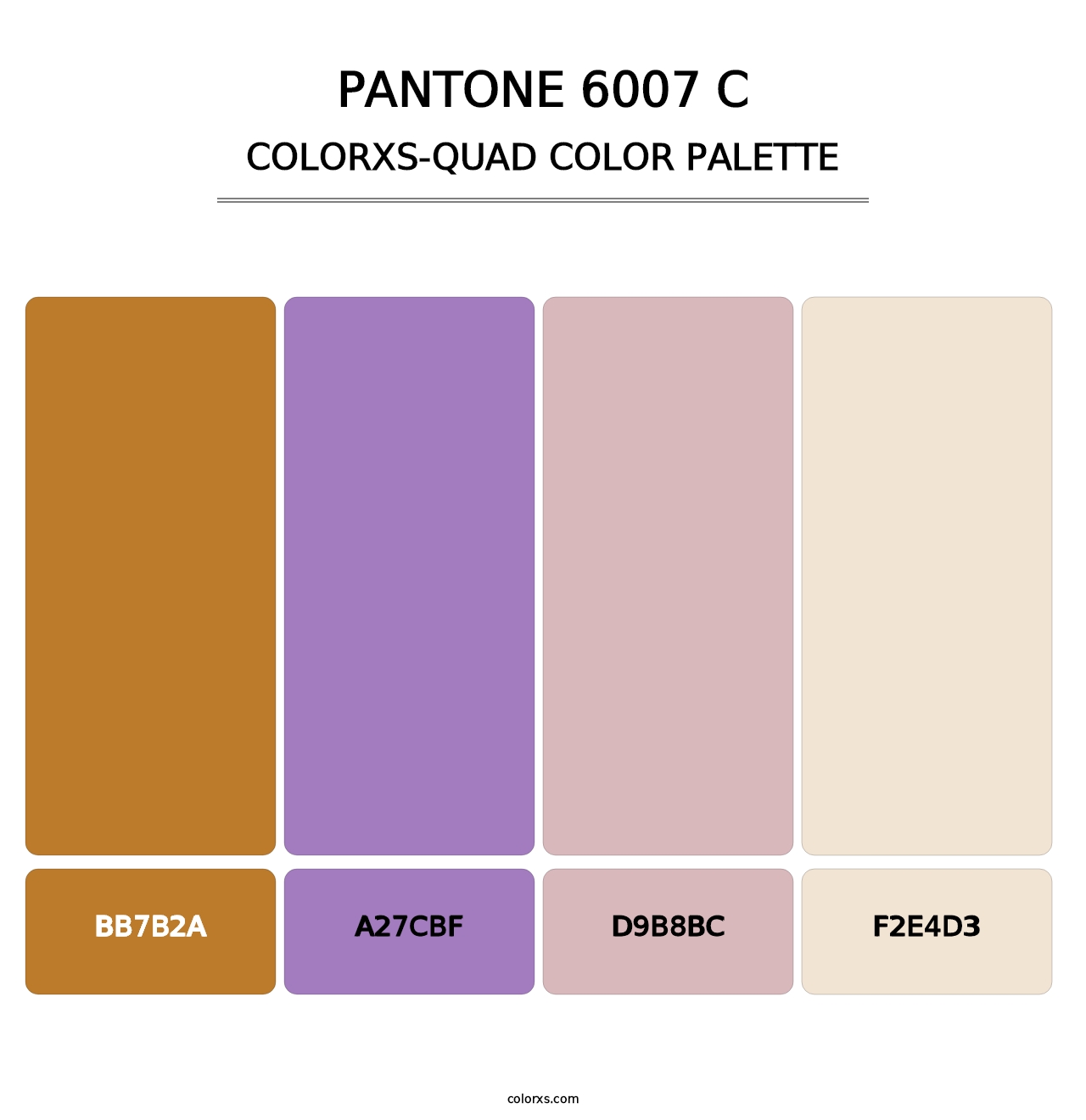 PANTONE 6007 C - Colorxs Quad Palette