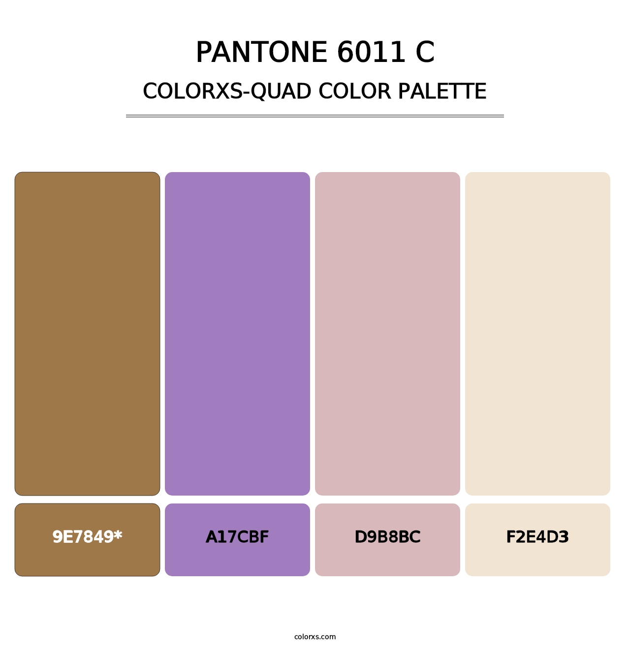 PANTONE 6011 C - Colorxs Quad Palette