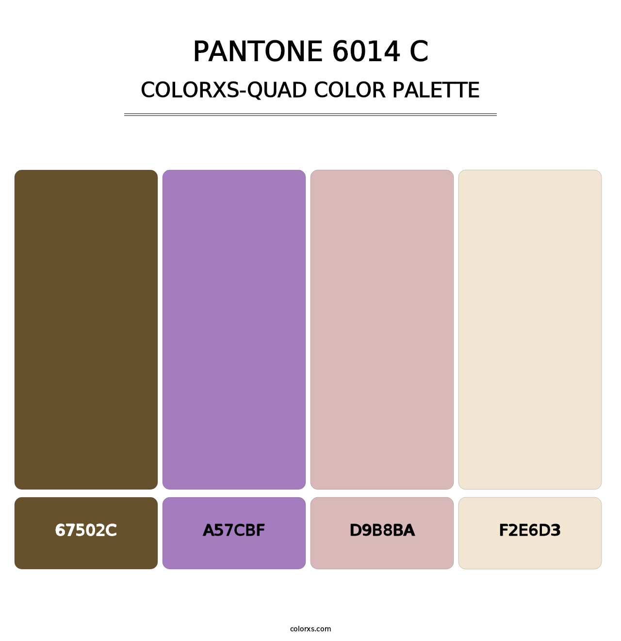 PANTONE 6014 C - Colorxs Quad Palette