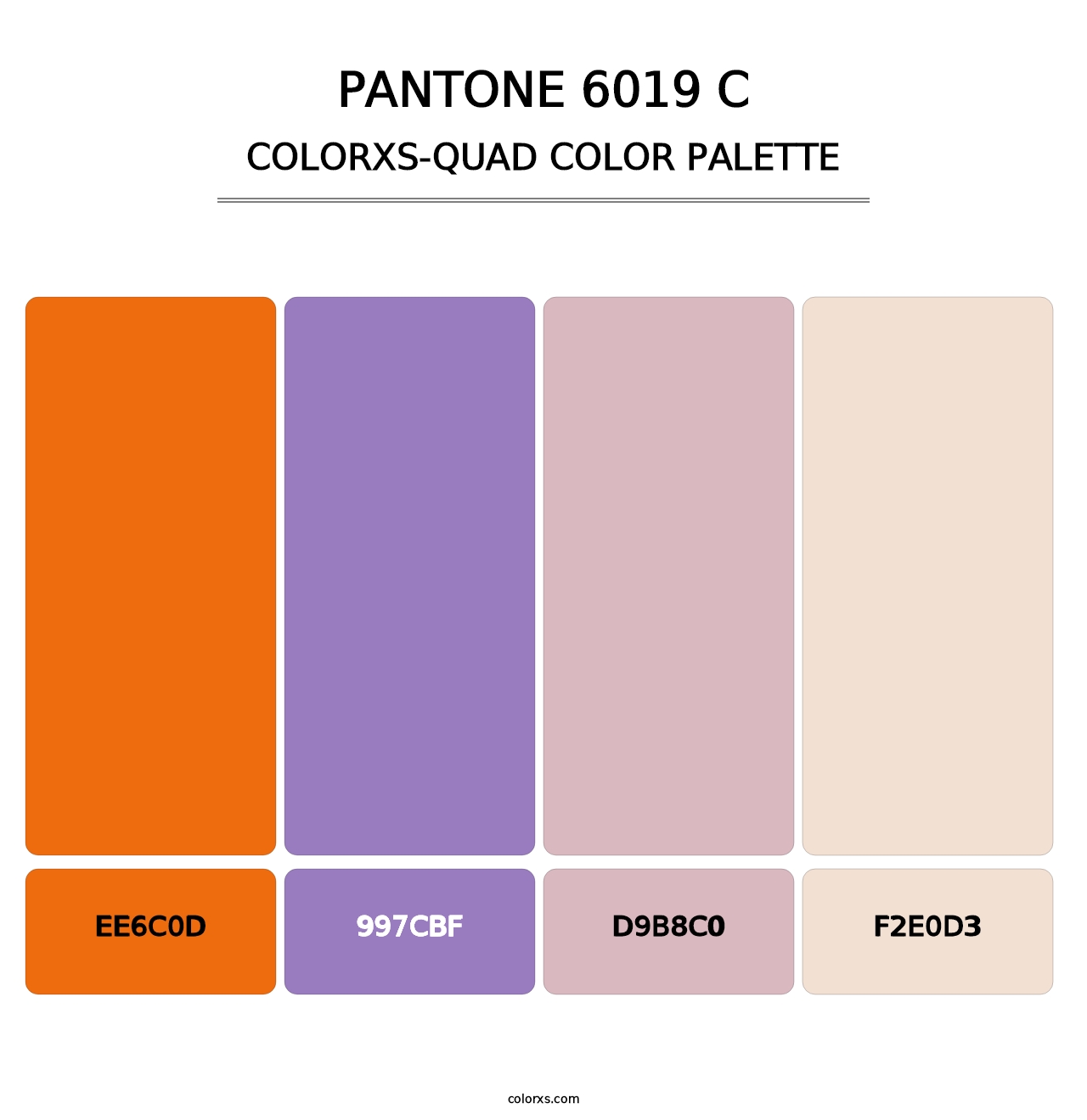 PANTONE 6019 C - Colorxs Quad Palette