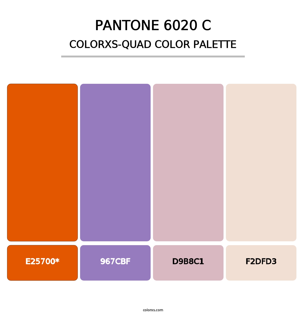 PANTONE 6020 C - Colorxs Quad Palette