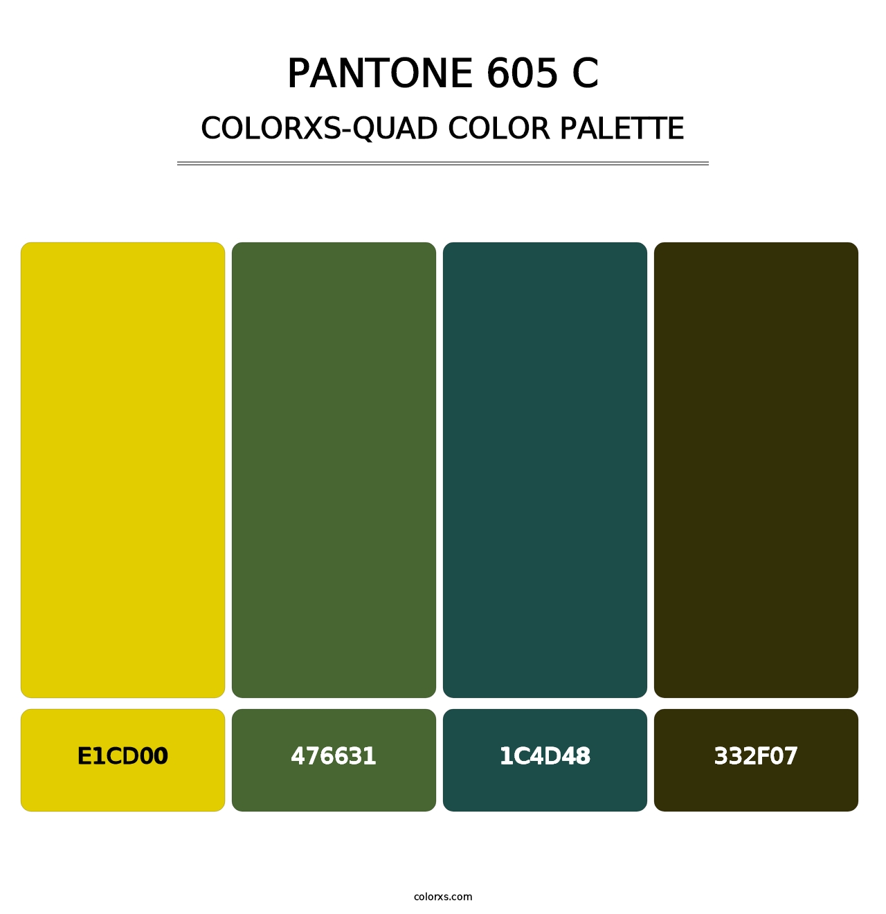 PANTONE 605 C - Colorxs Quad Palette