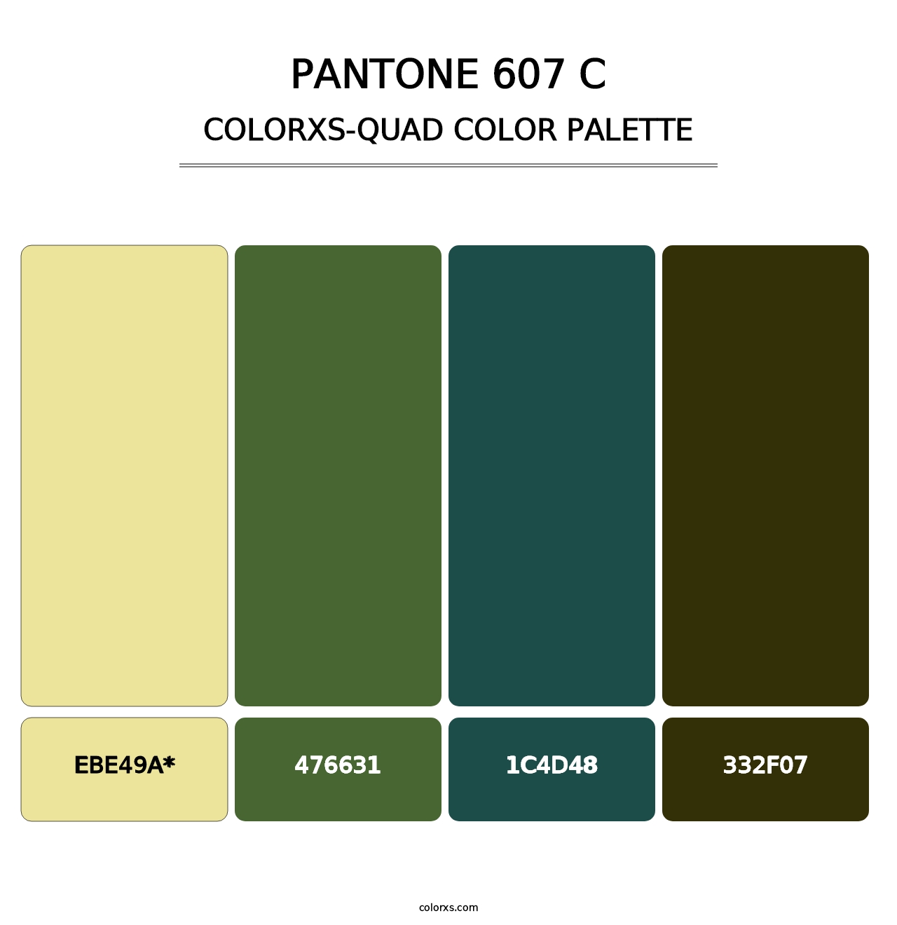 PANTONE 607 C - Colorxs Quad Palette
