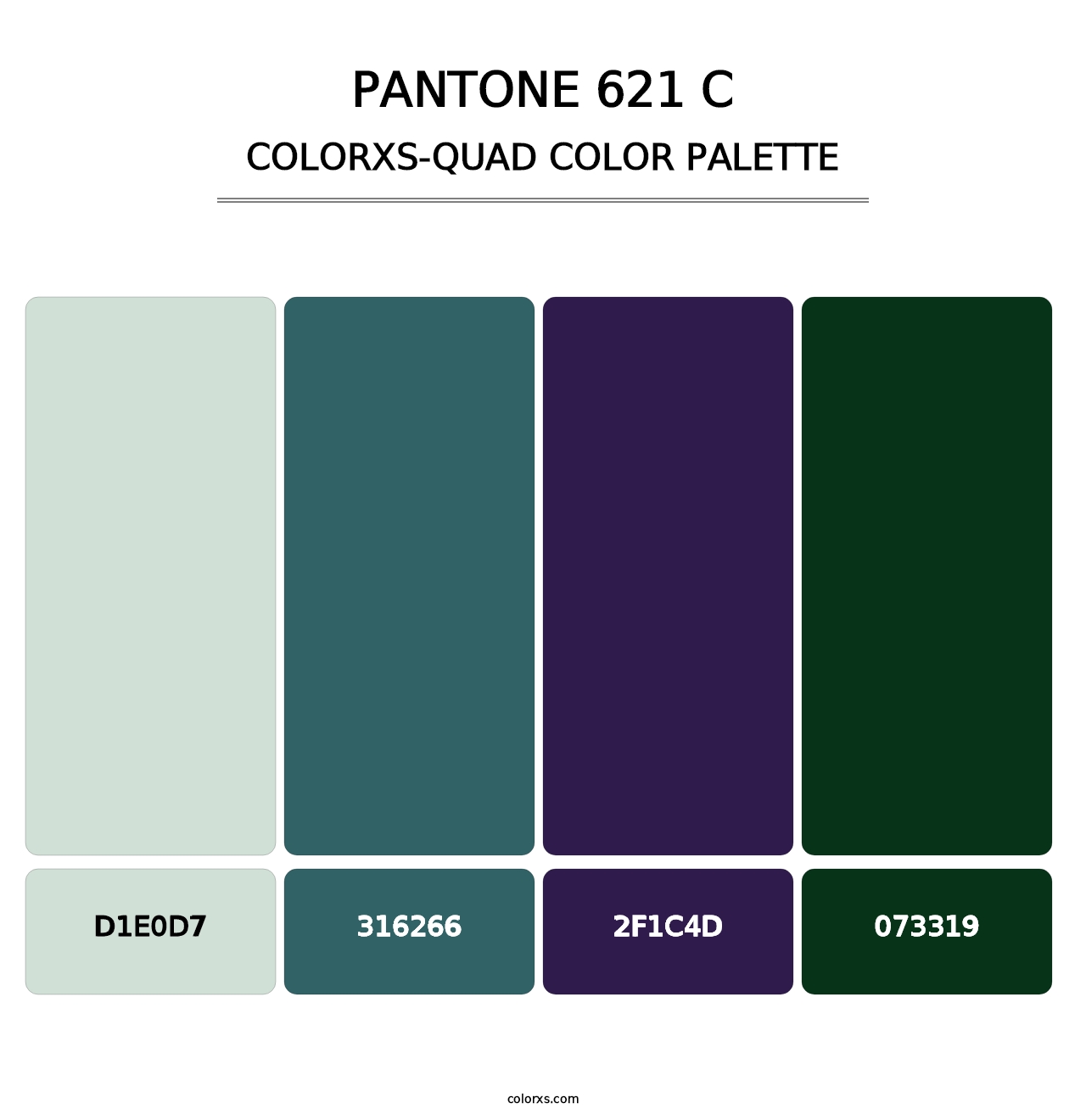 PANTONE 621 C - Colorxs Quad Palette