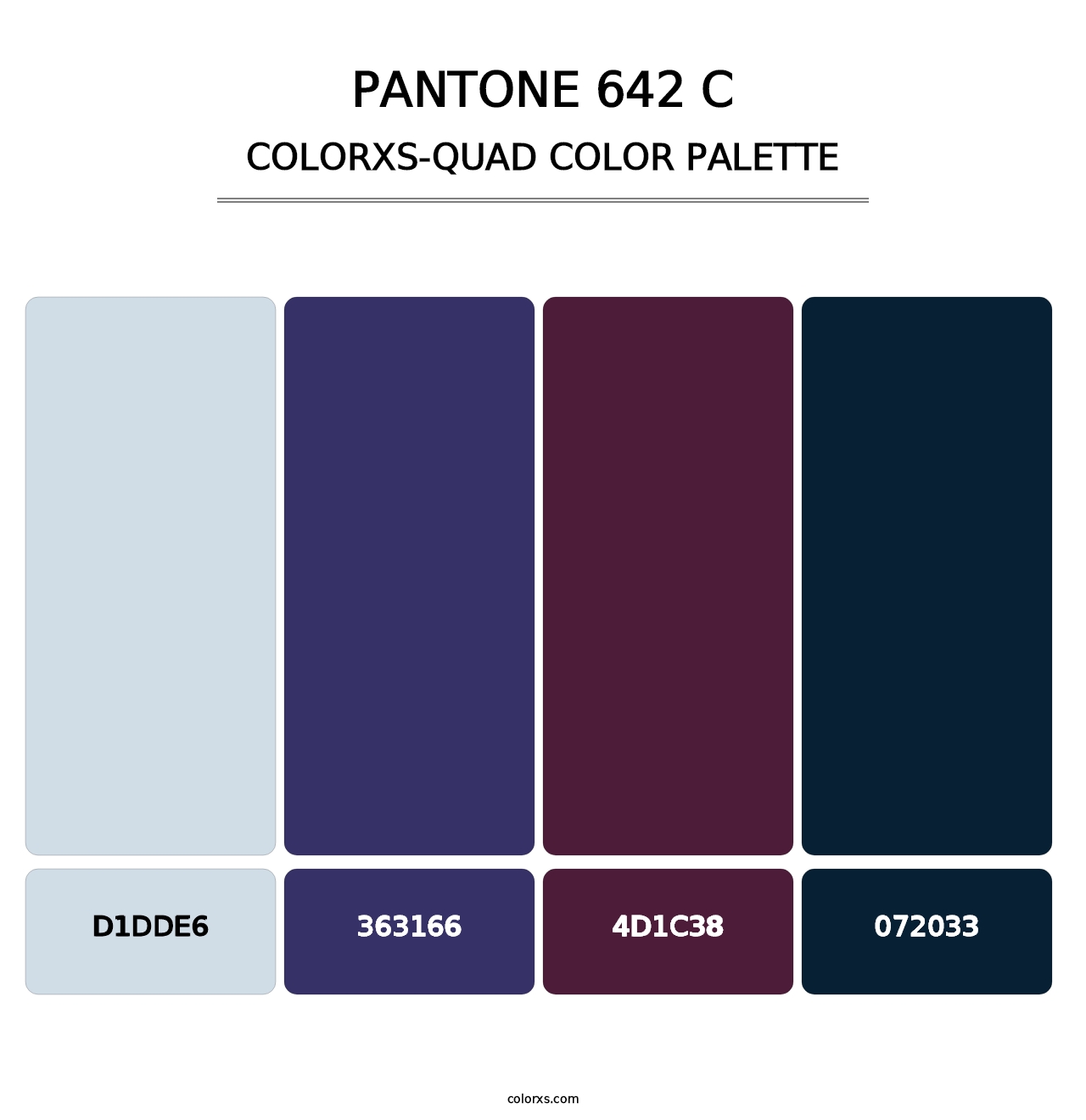 PANTONE 642 C - Colorxs Quad Palette