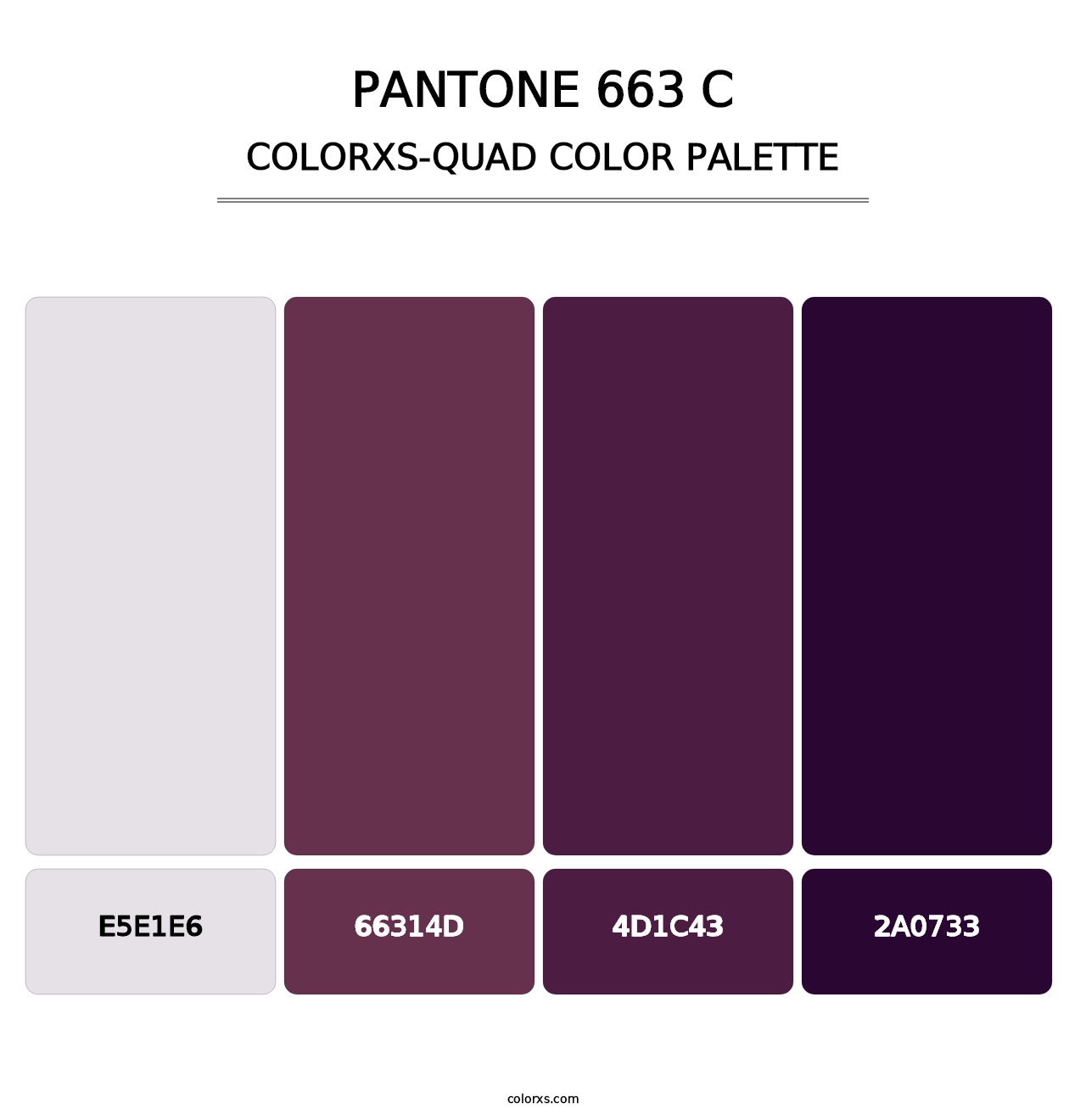 PANTONE 663 C - Colorxs Quad Palette