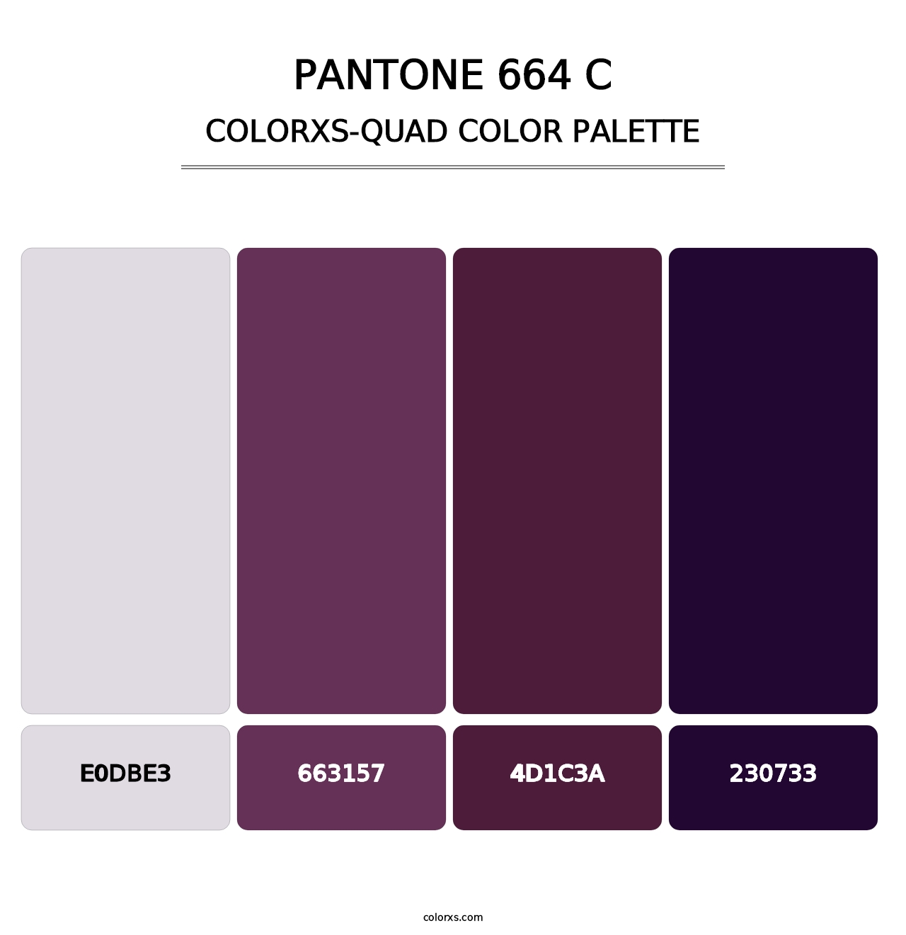PANTONE 664 C - Colorxs Quad Palette