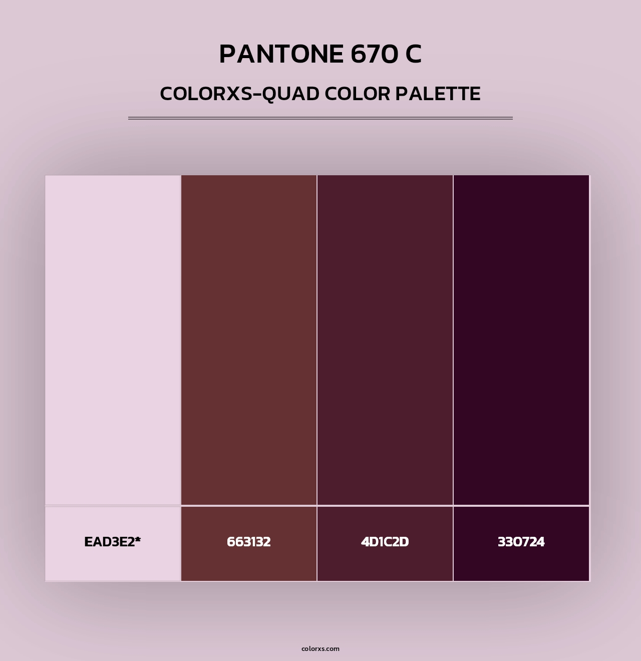 PANTONE 670 C - Colorxs Quad Palette