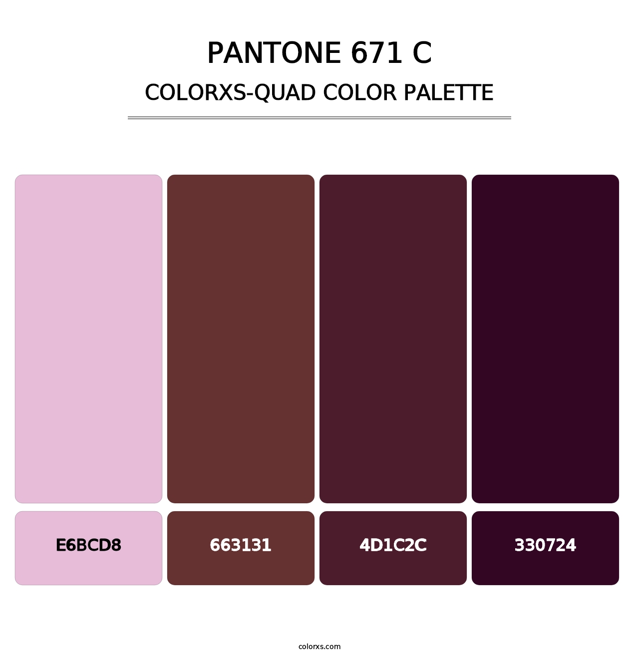 PANTONE 671 C - Colorxs Quad Palette