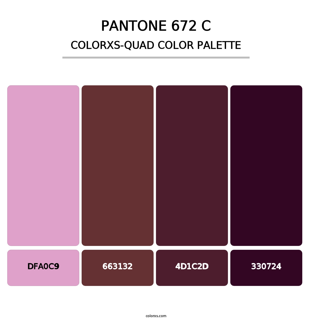 PANTONE 672 C - Colorxs Quad Palette