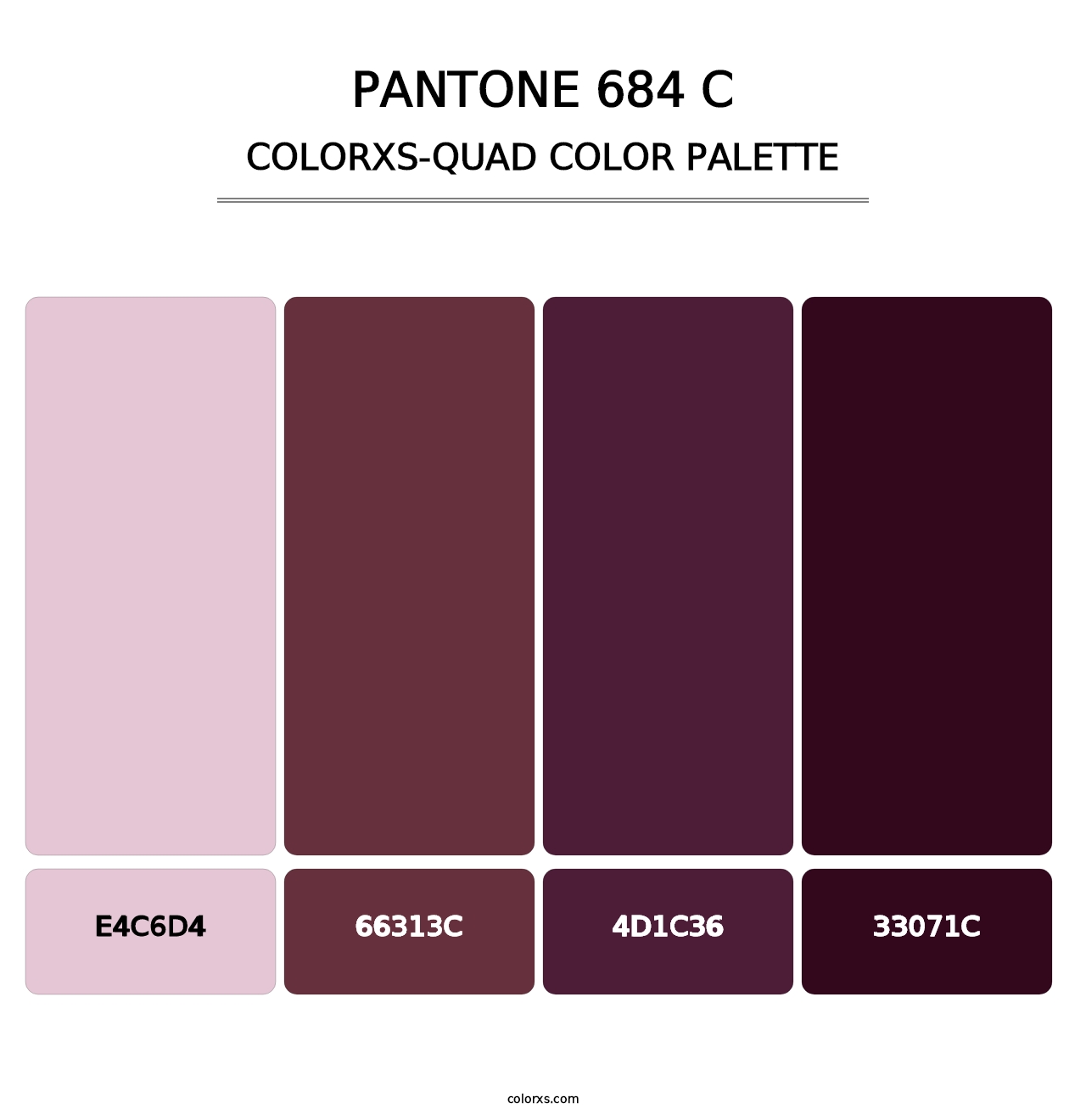 PANTONE 684 C - Colorxs Quad Palette