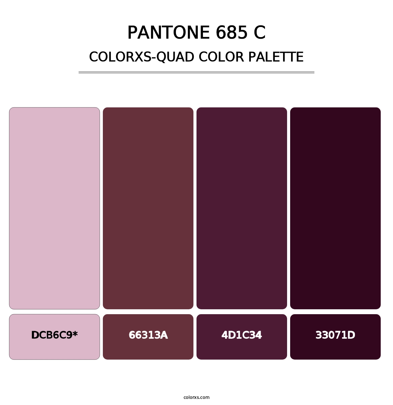 PANTONE 685 C - Colorxs Quad Palette