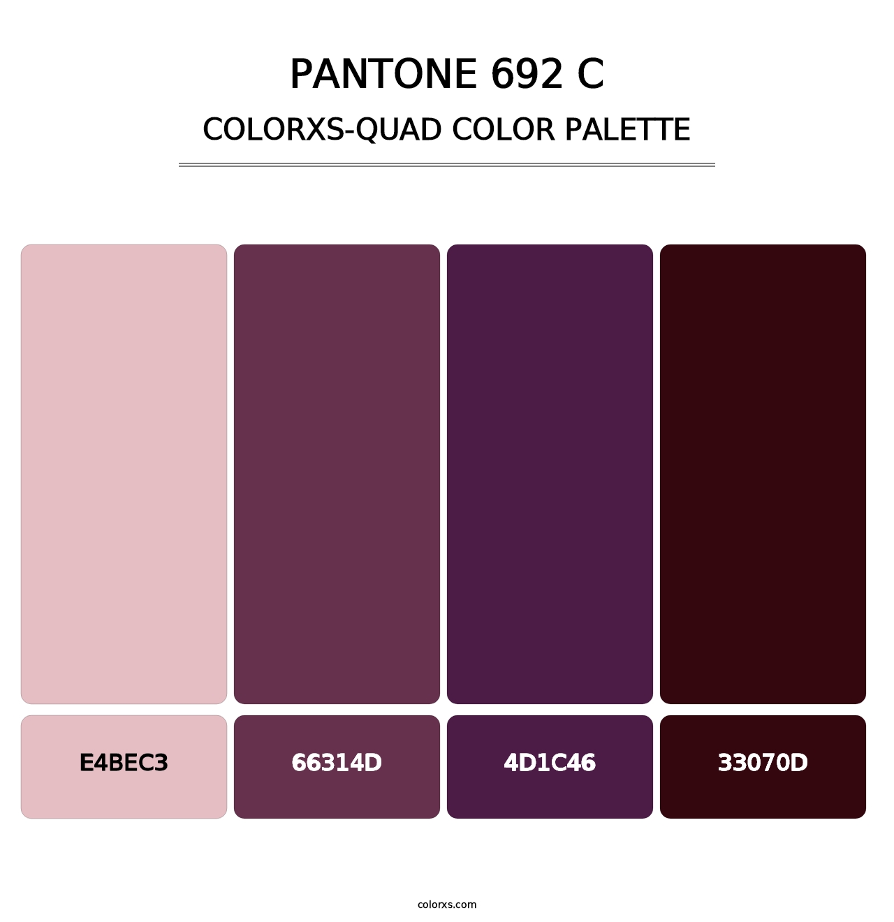 PANTONE 692 C - Colorxs Quad Palette