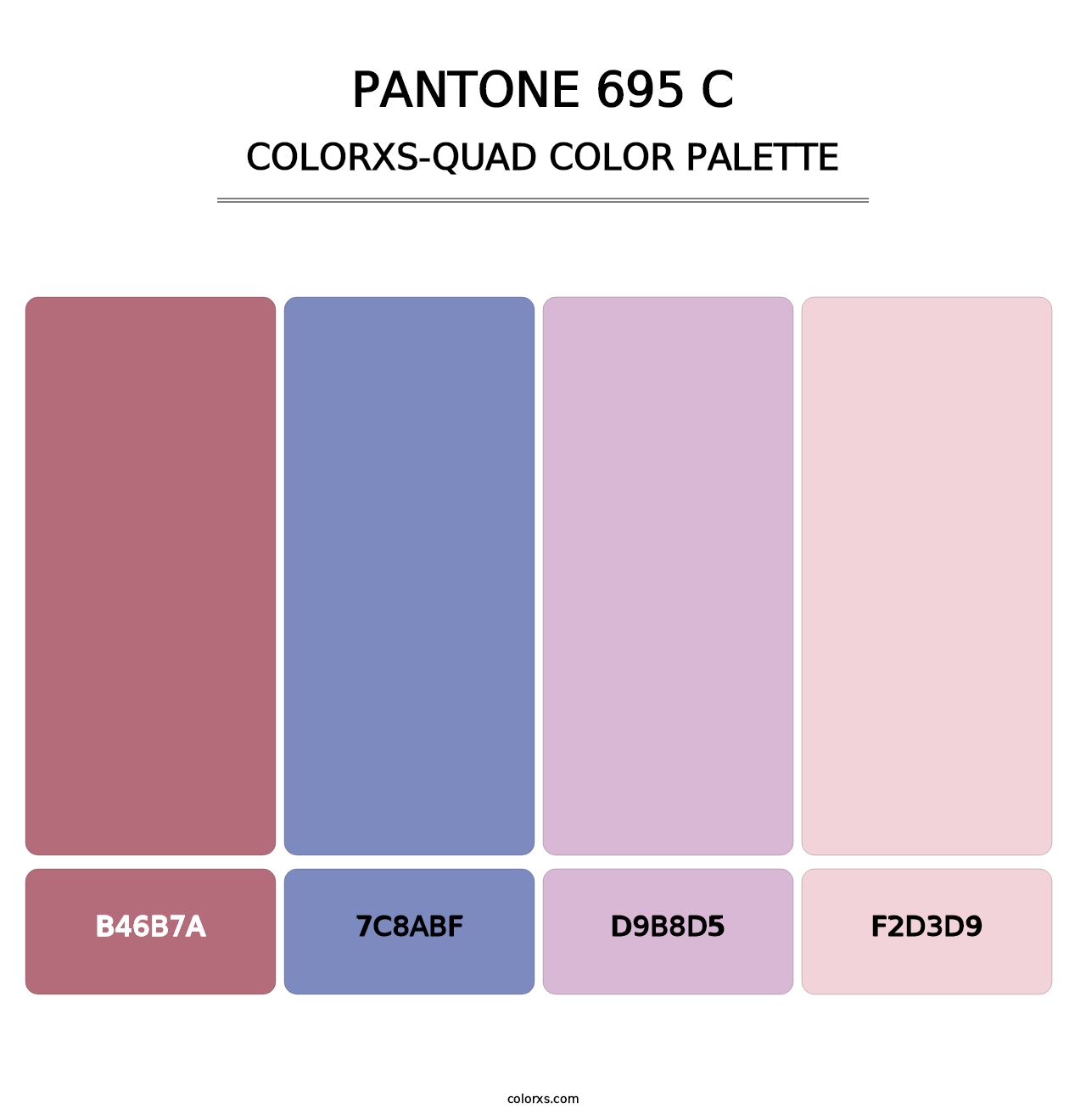 PANTONE 695 C - Colorxs Quad Palette