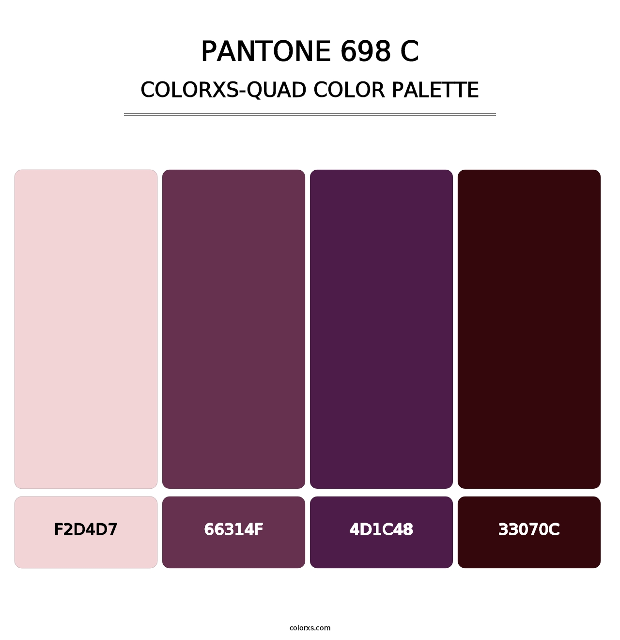PANTONE 698 C - Colorxs Quad Palette