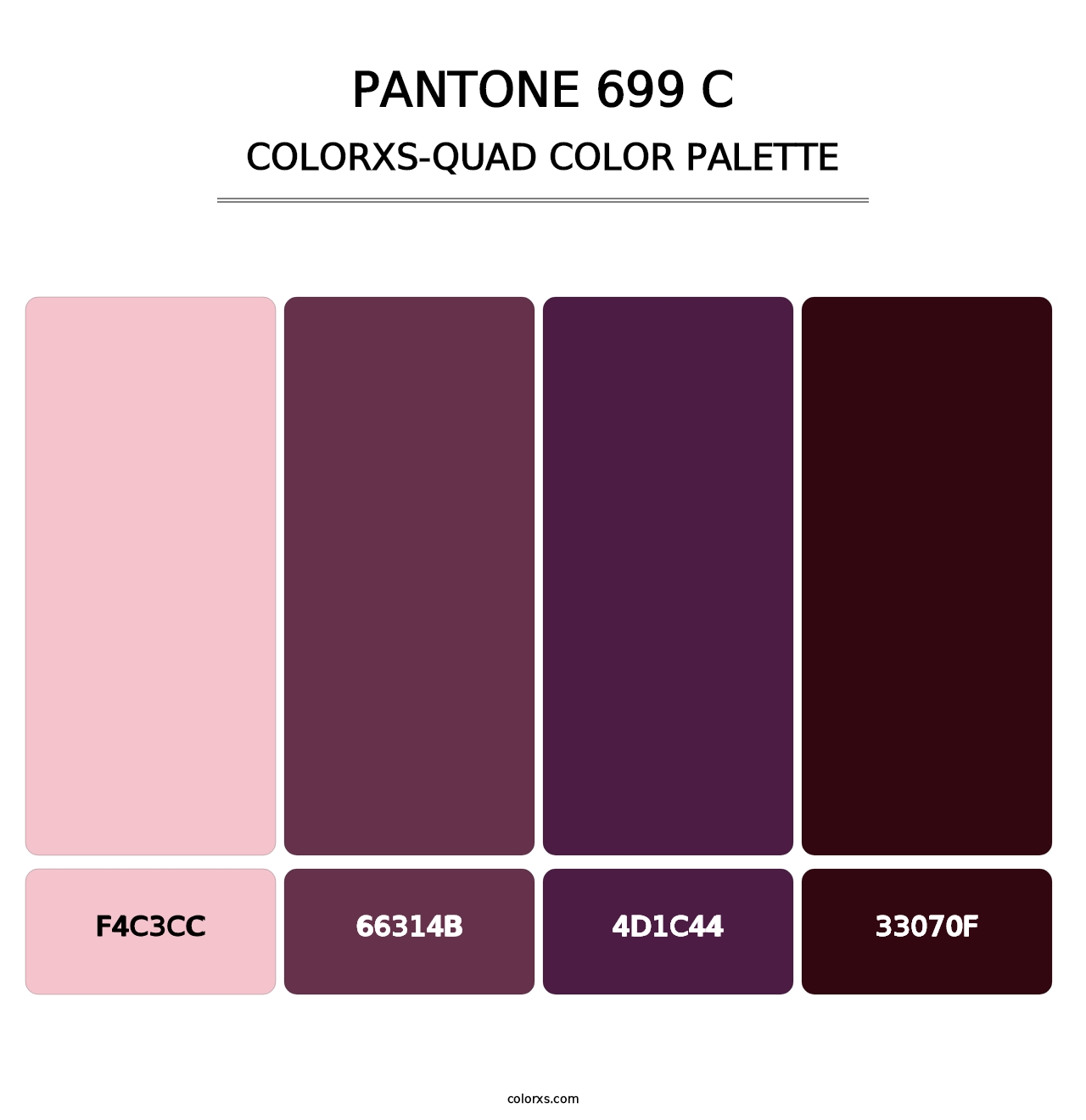 PANTONE 699 C - Colorxs Quad Palette