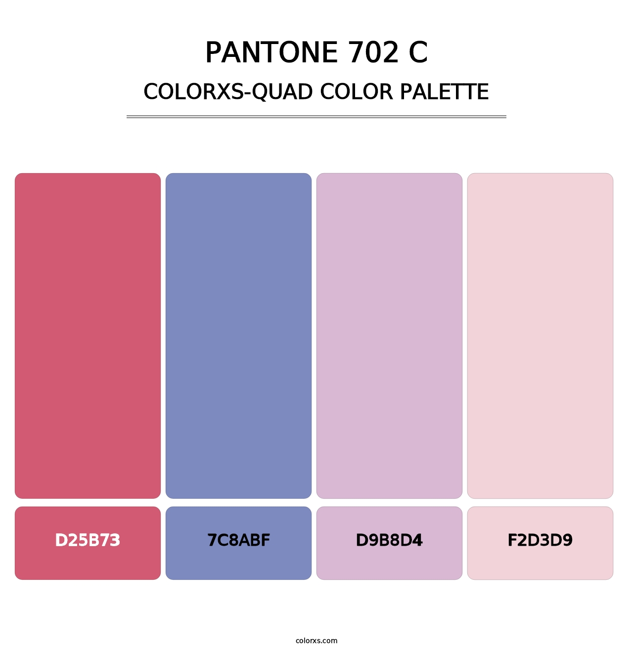 PANTONE 702 C - Colorxs Quad Palette