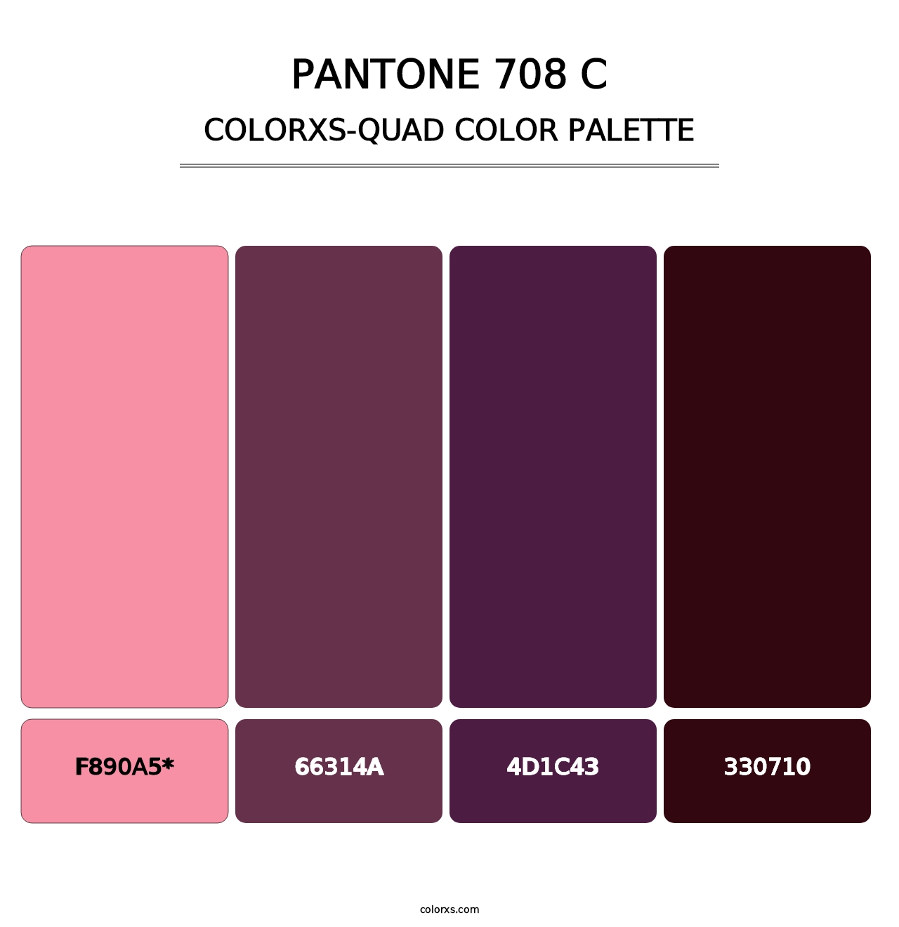 PANTONE 708 C - Colorxs Quad Palette