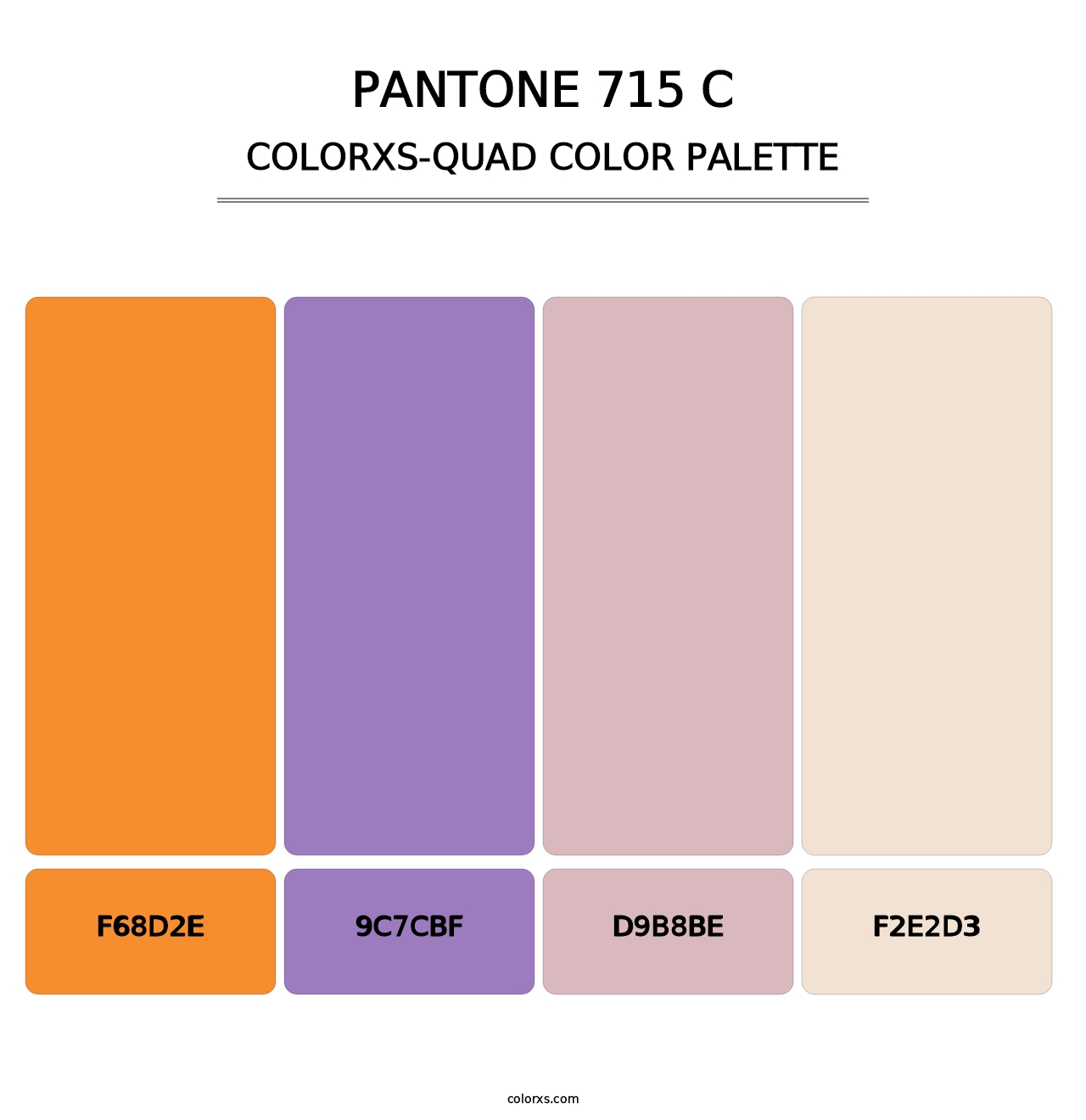 PANTONE 715 C - Colorxs Quad Palette