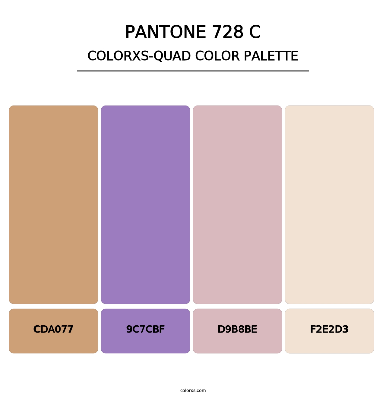 PANTONE 728 C - Colorxs Quad Palette